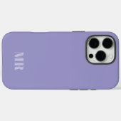 Lichtviolet monogram naam initialen Case-Mate iPhone case (Achterkant (horizontaal))
