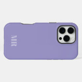 Lichtviolet monogram naam initialen iPhone hoesje (Achterkant horizontaal)