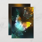 Lichtvlinder en nachtvlinder bedankkaart (Voorkant / Achterkant)