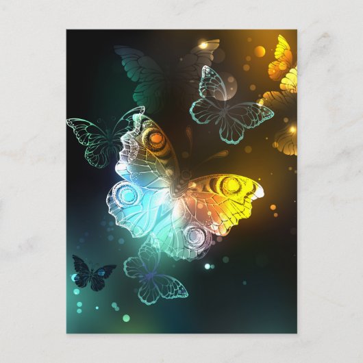 Lichtvlinder en nachtvlinder briefkaart (Voorkant)