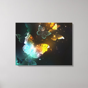 Lichtvlinder en nachtvlinder canvas afdruk