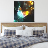 Lichtvlinder en nachtvlinder canvas afdruk (Insitu (Slaapkamer))