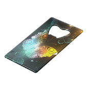 Lichtvlinder en nachtvlinder creditkaart flessenopener (Achterkant Gekanteld)