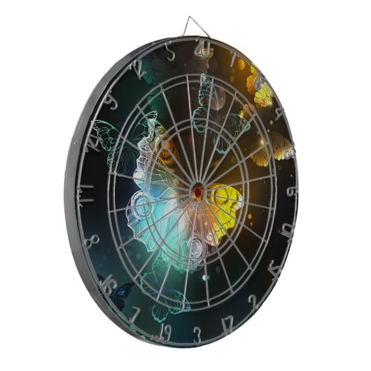 Lichtvlinder en nachtvlinder dartbord (Voorkant Links)