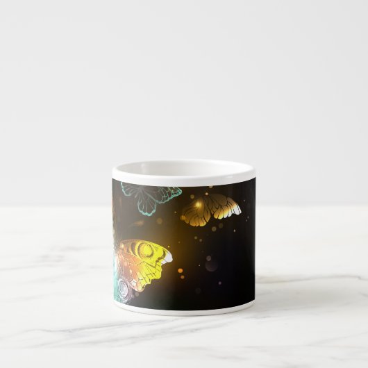 Lichtvlinder en nachtvlinder espresso kop (Voorkant)