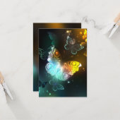 Lichtvlinder en nachtvlinder kaart (Voorkant / Achterkant in situ)