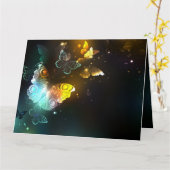 Lichtvlinder en nachtvlinder kaart (Gele Bloem)