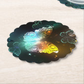 Lichtvlinder en nachtvlinder kartonnen onderzetters (Gekanteld)