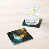 Lichtvlinder en nachtvlinder kartonnen onderzetters (Insitu)