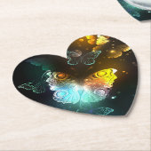 Lichtvlinder en nachtvlinder kartonnen onderzetters (Gekanteld)