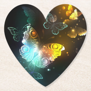 Lichtvlinder en nachtvlinder kartonnen onderzetters