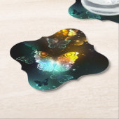 Lichtvlinder en nachtvlinder kartonnen onderzetters (Gekanteld)