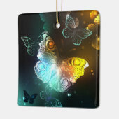 Lichtvlinder en nachtvlinder keramisch ornament (Links)