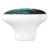 Lichtvlinder en nachtvlinder keramische knop (Zijkant)