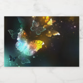 Lichtvlinder en nachtvlinder likeurfles etiket (Enkel label)