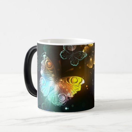 Lichtvlinder en nachtvlinder magische mok (Voorkant links)