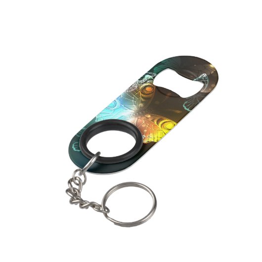 Lichtvlinder en nachtvlinder mini flessenopener (Achterkant Gekanteld)