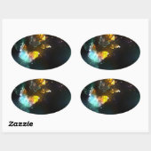 Lichtvlinder en nachtvlinder ovale sticker (Vel)