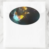 Lichtvlinder en nachtvlinder ovale sticker (Tas)