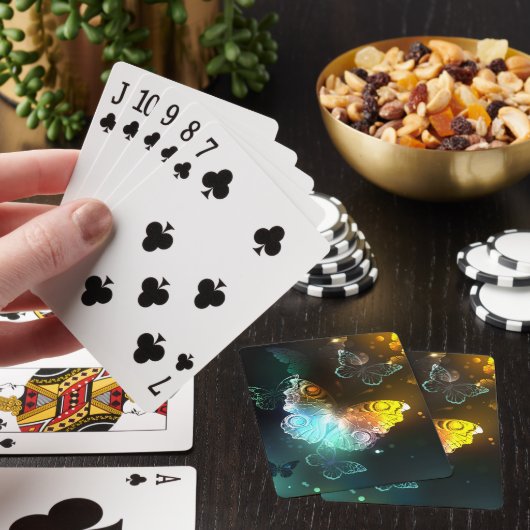 Lichtvlinder en nachtvlinder pokerkaarten (Insitu)