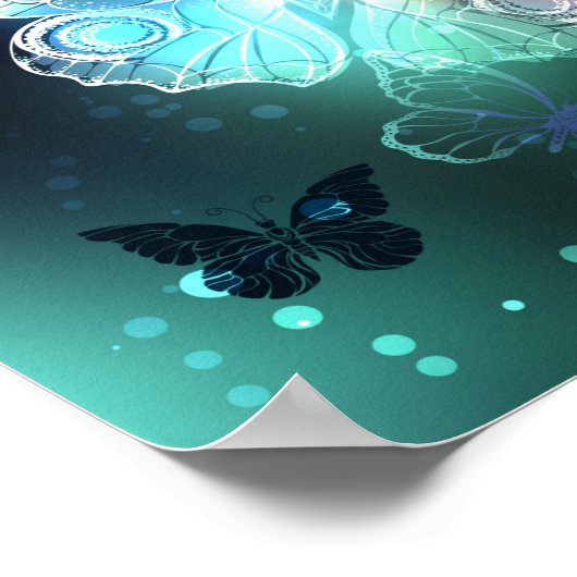 Lichtvlinder en nachtvlinder poster (Hoek)