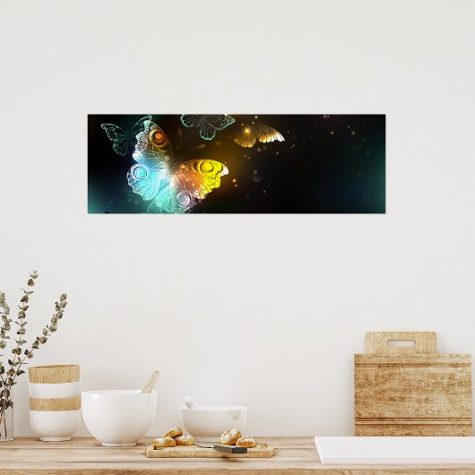 Lichtvlinder en nachtvlinder poster (Keuken)