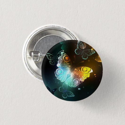 Lichtvlinder en nachtvlinder ronde button 3,2 cm (Voorkant /achterkant)
