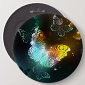 Lichtvlinder en nachtvlinder ronde button 6,0 cm (Voorkant /achterkant)