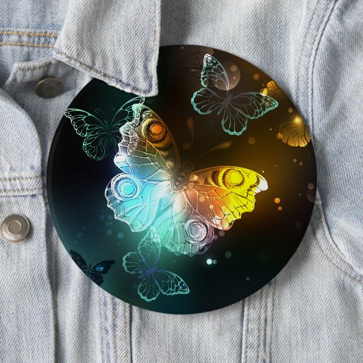 Lichtvlinder en nachtvlinder ronde button 6,0 cm (In situ)