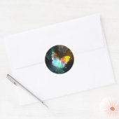 Lichtvlinder en nachtvlinder ronde sticker (Envelop)