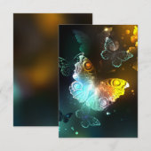 Lichtvlinder en nachtvlinder RSVP kaartje (Voorkant / Achterkant)