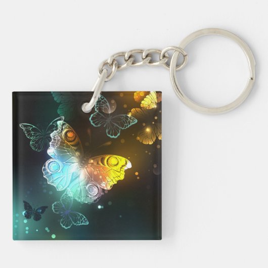 Lichtvlinder en nachtvlinder sleutelhanger (Achterkant)