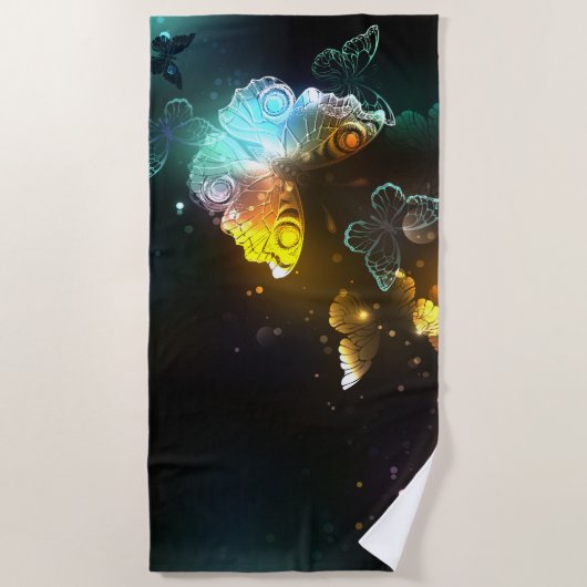 Lichtvlinder en nachtvlinder strandlaken (Voorkant)