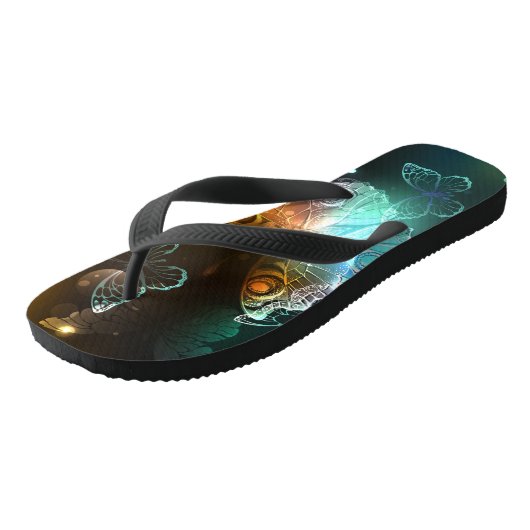 Lichtvlinder en nachtvlinder teenslippers (Schuin)