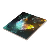 Lichtvlinder en nachtvlinder tegeltje (Zijkant)