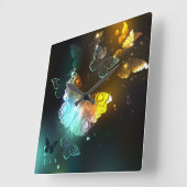 Lichtvlinder en nachtvlinder vierkante klok (Hoek)