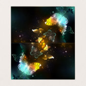 Lichtvlinder en nachtvlinder visitekaartje (Buitenkant ongevouwen)