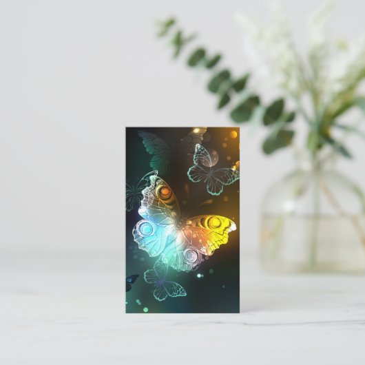 Lichtvlinder en nachtvlinder visitekaartje (Staand voorkant)