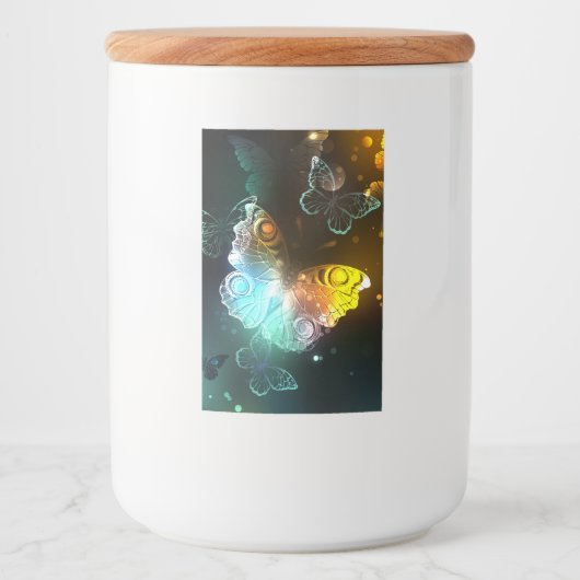 Lichtvlinder en nachtvlinder voedselcontainer etiket (Voorkant)