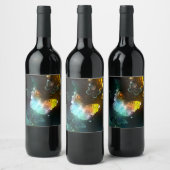 Lichtvlinder en nachtvlinder wijn etiket (Flessen)
