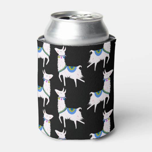 Lichtvoetige lama: speels patroon. blikjeskoeler (Blikje Voorkant)