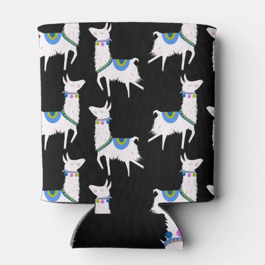 Lichtvoetige lama: speels patroon. blikjeskoeler (Achterkant)