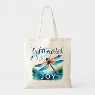Lichtvoetige vreugde - artistieke libel tote bag