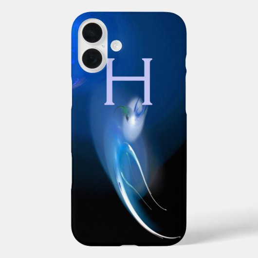 LICHTVOGELS IN BLAUWE MONOGRAM Case-Mate iPhone CASE (Achterkant)