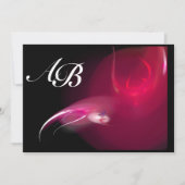 LICHTVOGELS IN PINK FUCHSIA MONOGRAM KAART (Voorkant)