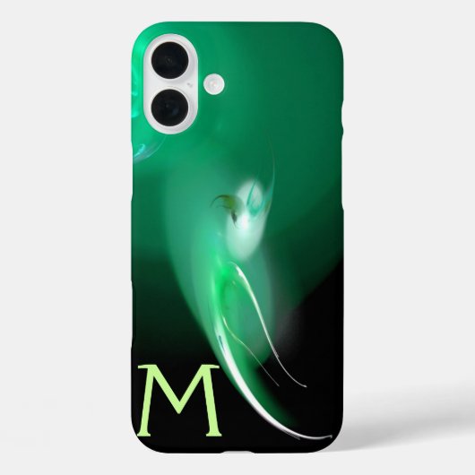 LICHTVOGELS / ZWARTE EN GROENE ABSTRACTE MONOGRAM Case-Mate iPhone CASE (Achterkant)