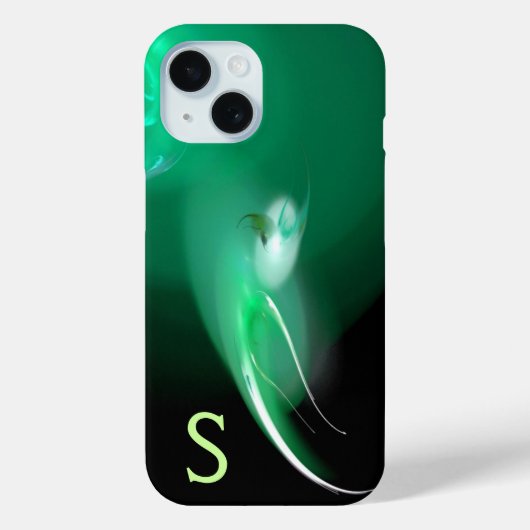 LICHTVOGELS / ZWARTE EN GROENE ABSTRACTE MONOGRAM Case-Mate iPhone CASE (Achterkant)