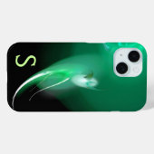 LICHTVOGELS / ZWARTE EN GROENE ABSTRACTE MONOGRAM Case-Mate iPhone CASE (Achterkant (horizontaal))