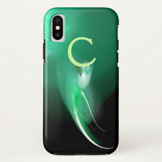 LICHTVOGELS / ZWARTE EN GROENE ABSTRACTE MONOGRAM Case-Mate iPhone CASE (Achterkant)