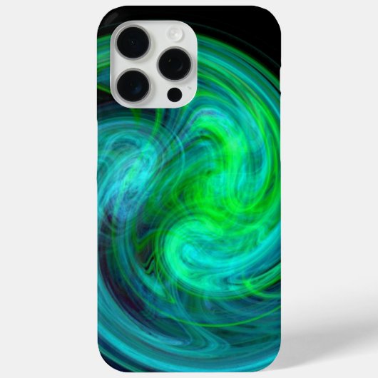 LICHTVORTEX, Abstracte blauwe groene fractaalgolve Case-Mate iPhone Case (Achterkant)